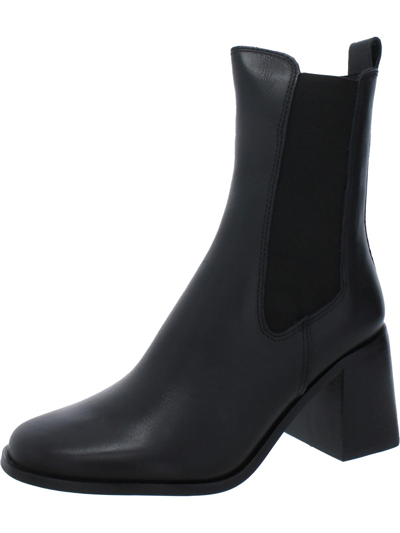 Steve Madden Argent Womens Suede Pull On Chelsea Boots In Black