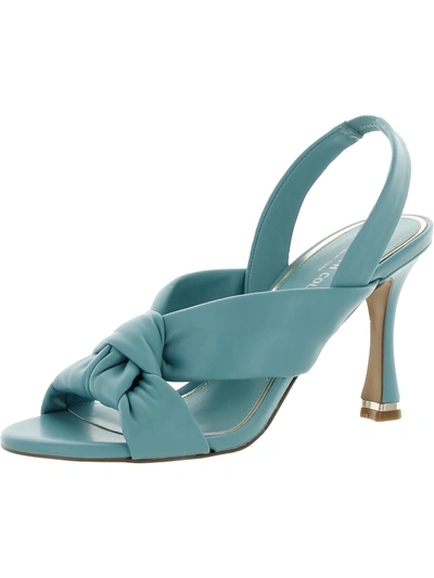 Kenneth Cole New York Women's Blanche Knot Slingback Heeled Dress Sandals Women's Shoes In Porcelain Blue