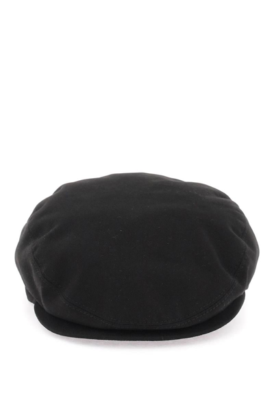 Dolce & Gabbana Logo-plaque Twill Flat Cap In Black