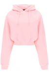 Rotate Birger Christensen Organic-cotton Hoodie In Pink