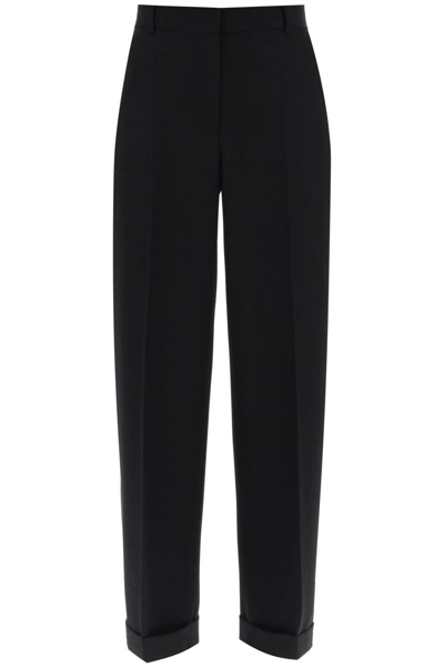 Totême Mid-rise Straight-leg Trousers In Black