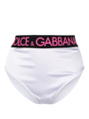 DOLCE & GABBANA LOGO-WAISTBAND SATIN BRIEFS