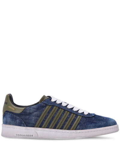 Dsquared2 Denim Lace-up Sneakers In Blue