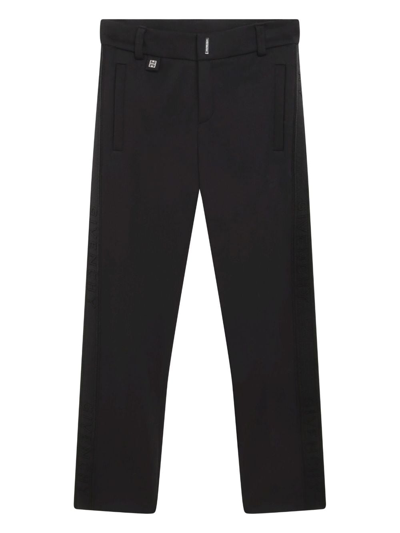 Givenchy Kids' Ceremony Logo-print Trousers In Black