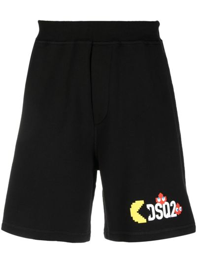 Dsquared2 Pac-man Relax Fit Short In Black