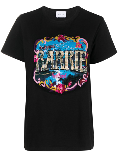 Barrie Graphic-print Cotton T-shirt In Black
