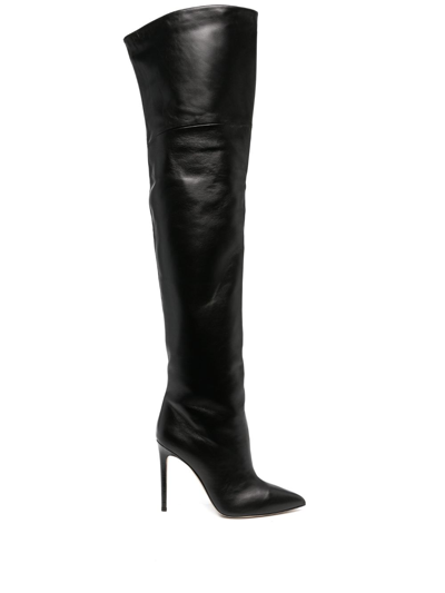 Paris Texas 115mm Over The Knee Boots In Black