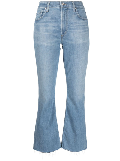 Citizens Of Humanity Isola Cropped Bootcut Jeans In Indigo