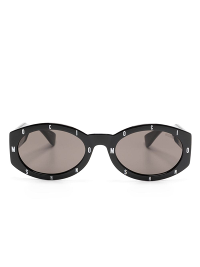 Moschino Eyewear Tinted-lenses Oval-frame Sunglasses In Black