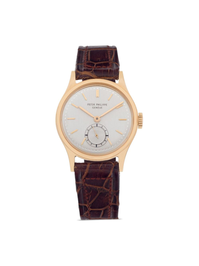 Pre-owned Patek Philippe 1950s  Calatrava 30mm In White