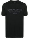 Giorgio Armani Borgonuovo 11 Cotton Jersey T-shirt In Black