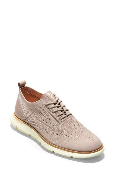 Cole Haan 4.zerogrand Stitchlite Oxford In Oyster Mushroom Knit / Snake