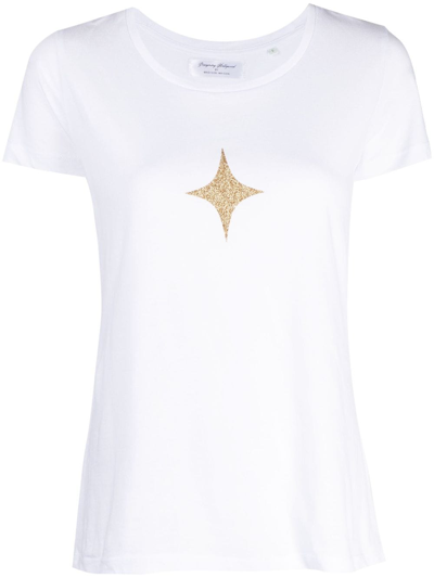 Madison.maison Star-print Cotton-jersey T-shirt In White