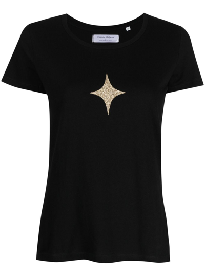 Madison.maison Star-print Cotton-jerseyt-shirt In Black
