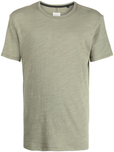 Rag & Bone Mélange-effect Crew-neck T-shirt In Green