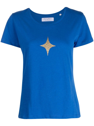 Madison.maison Star-print Cotton-jersey T-shirt In Blue