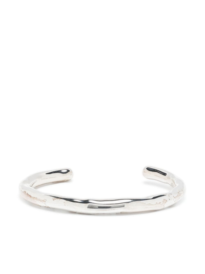 Jil Sander Polished Open-cuff Bracelet In Silver