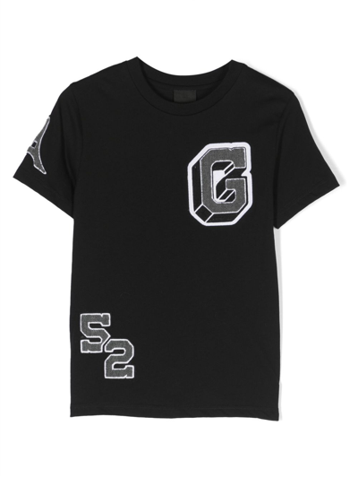 Givenchy Kids' Logo贴花t恤 In Black
