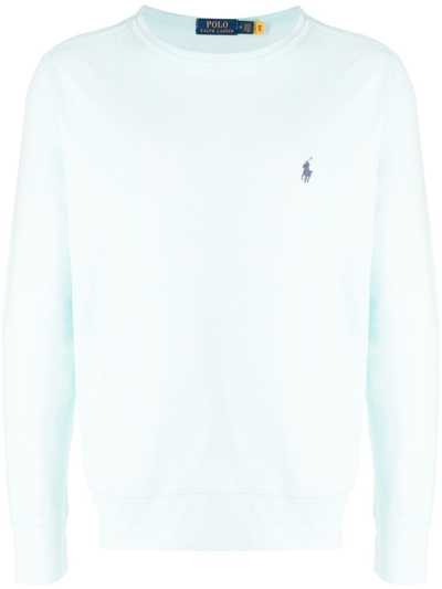 Polo Ralph Lauren Polo Pony Jersey-knit Sweatshirt In Blue