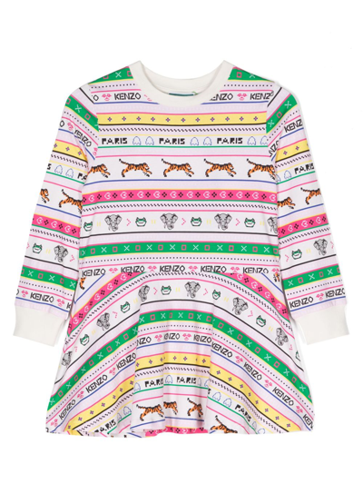 Kenzo Kids' Graphic-print Dress In Pink