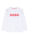 HUGO LOGO-PRINT LONG-SLEEVE T-SHIRT