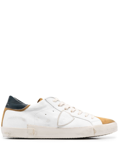 Philippe Model Paris Prsx Leather Low-top Sneakers In White