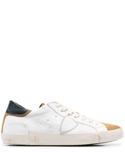 Philippe Model Prsx Leather Low-top Sneakers In White