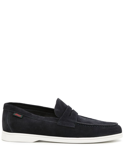 G.h. Bass & Co. Newport Penny-slot Suede Loafers In Black