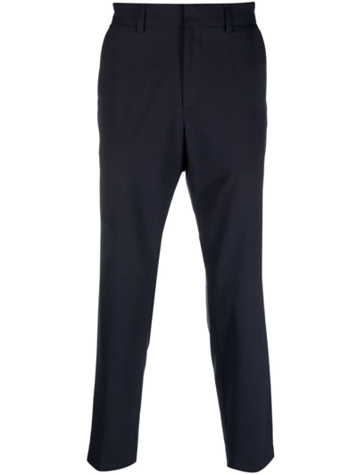 Hugo Boss Cropped Chino Trousers In Blue