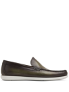 MAGNANNI ALMOND-TOE LEATHER LOAFERS