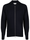 John Smedley Baseball-collar Long-sleeved Wool Jacket In Black