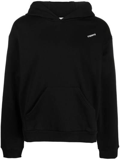 Coperni Logo-print Jersey Hoodie In Black
