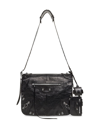 BALENCIAGA LE CAGOLE LEATHER MESSENGER BAG