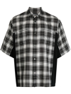 Undercoverism Check-print Short-sleeve Shirt In Schwarz