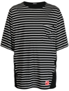 Undercoverism Black Striped T-shirt In Schwarz