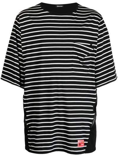 Undercoverism Black Striped T-shirt In Blk Border