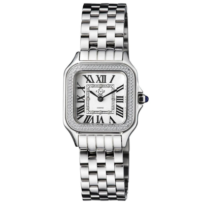 Pre-owned Gv2 By Gevril Women's 12110 Milan Swiss Quartz Stainless Steel Diamond Watch