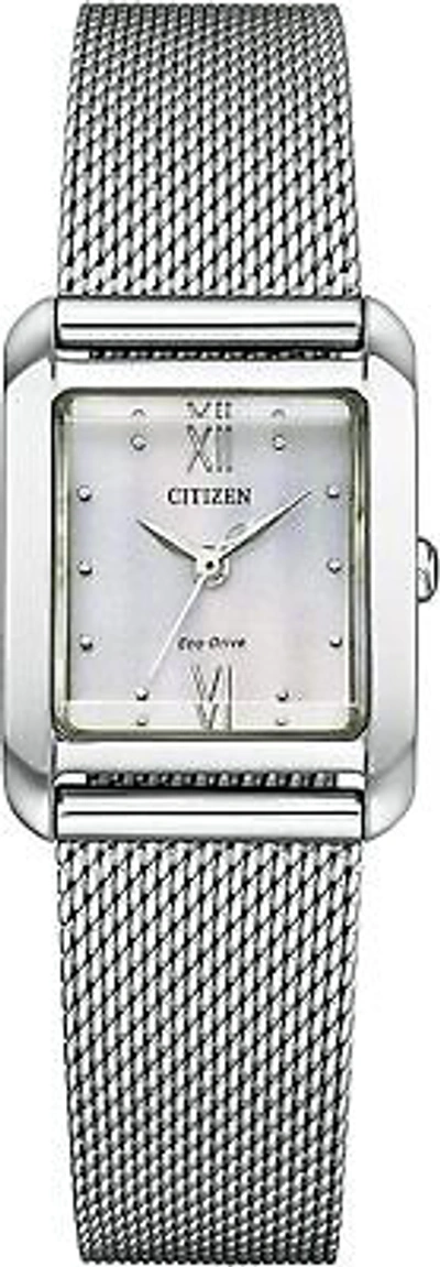 Pre-owned Citizen Watch Ew5590-62a Women&39;s Silver