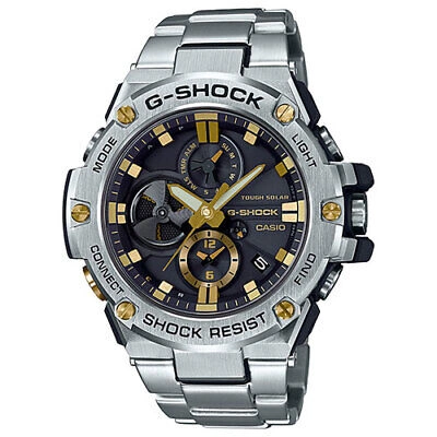 Pre-owned Casio G-shock Gst-b100d-1a9jf Steel Smartphone Link Model From Japan
