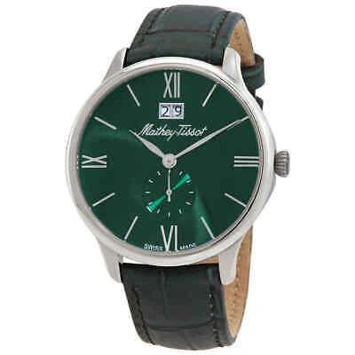 Pre-owned Mathey-tissot Edmond Quartz Green Dial Men's Watch H1886qav