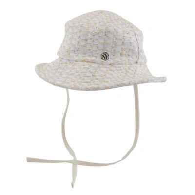 Pre-owned Maison Michel Ladies Angele Light Tweed Bucket Hat In Multi