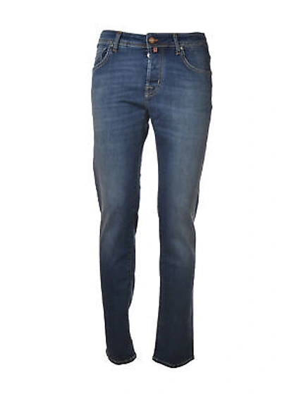Pre-owned Jacob Cohen Man Jeans Aderente Denim 13998 In Blue