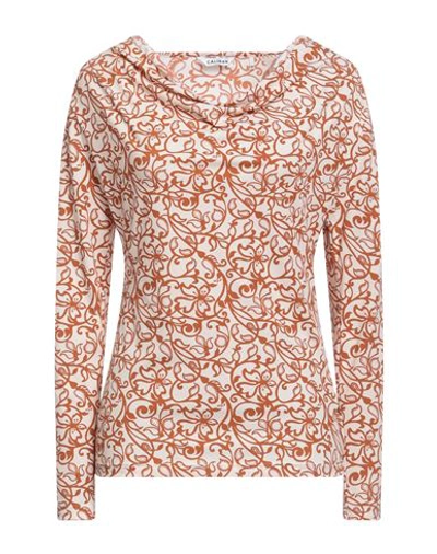 Caliban Woman Top Brown Size 6 Polyamide, Elastane