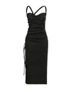 N°21 Woman Midi Dress Military Green Size 6 Silk In Green