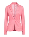 Majestic Filatures Woman Suit Jacket Pink Size 1 Linen, Elastane