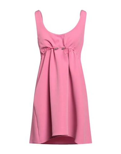 Vicolo Woman Mini Dress Pink Size M Acetate, Viscose