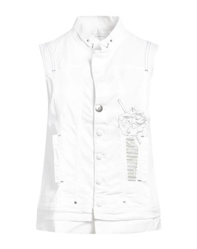 Elisa Cavaletti By Daniela Dallavalle Woman Jacket White Size 10 Cotton, Elastane In White