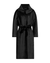 Rrd Woman Coat Black Size 10 Polyester, Elastane