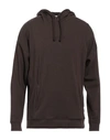 Calvin Klein Man Sweatshirt Dark Brown Size M Cotton, Recycled Polyester, Elastane