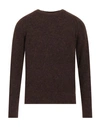 Selected Homme Man Sweater Brown Size M Recycled Polyester, Alpaca Wool, Wool, Nylon, Elastane